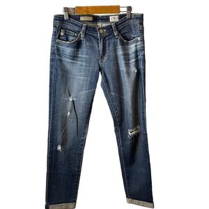 AG Adriano Goldschmied The Stilt Cigarette Roll Up Jeans Size 26